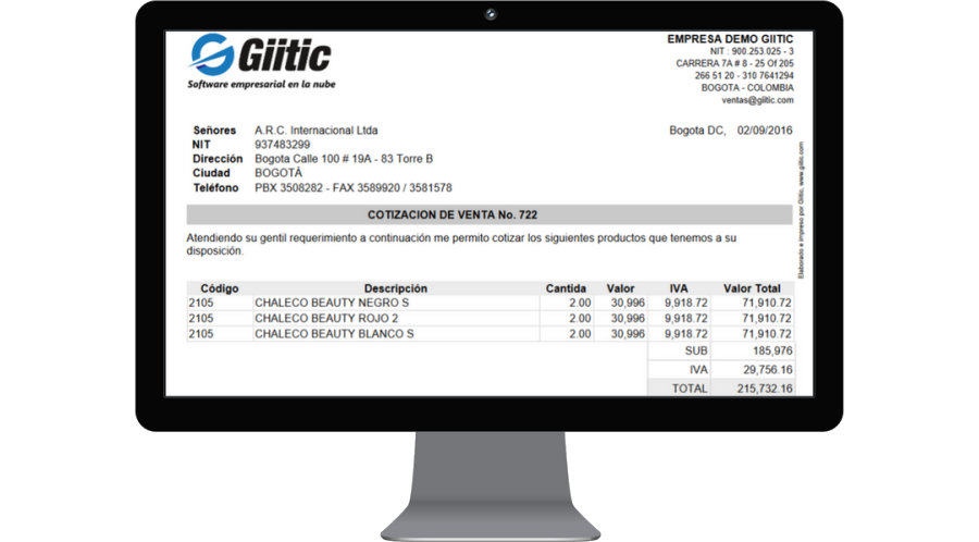 Software para ventas - Cotizaciones de Venta