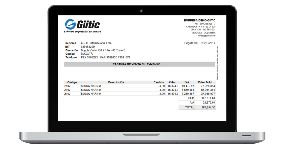 Software para ventas - Facturación Electrónica